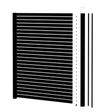 2-1/2" Horizontal Slat Aluminum Fence