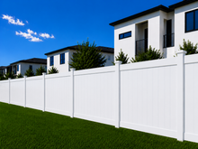 White 96"W X 72"H Full Privacy Fence.