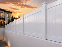 White 18" & 24" Wall Extension Full  Privacy